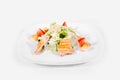 Salad on a plate on a white background