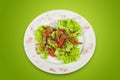 Salad of pork, courgette, lime Royalty Free Stock Photo