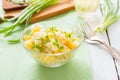 Salad with potatoes and onion Royalty Free Stock Photo