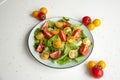Salad with red and yellow tomatoes Royalty Free Stock Photo