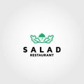 Salad restaurant vector logo design template