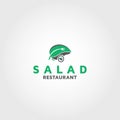 Salad restaurant vector logo design template idea