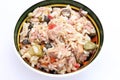 A salad of rice and tuna fish Royalty Free Stock Photo