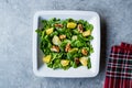 Salad with Rocket Leaves, Orange and Walnuts / Arugula or Rucola. Royalty Free Stock Photo