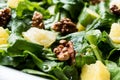 Salad with Rocket Leaves, Orange and Walnuts / Arugula or Rucola. Royalty Free Stock Photo