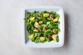 Salad with Rocket Leaves, Orange and Walnuts / Arugula or Rucola. Royalty Free Stock Photo