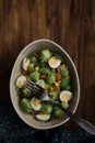 Healthy Salad Romanesco in bowl Royalty Free Stock Photo