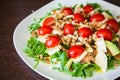 Salad with salmon and vegetables Royalty Free Stock Photo