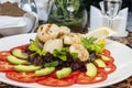 Salad of scallops Royalty Free Stock Photo