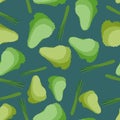 Salad seamless pattern. Background vegetable lettuce