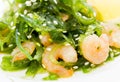 Salad of seaweed chuka with prawns