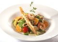 Salad with shrimp and orange Royalty Free Stock Photo