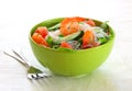 Salad with shrimp,rice noodles and vegetables Royalty Free Stock Photo