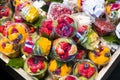 Salad sliced from fresh fruit Royalty Free Stock Photo