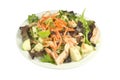 Salad with smoked chicken.