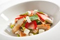 Salad with Smoked Eel Fish or Unagi, Avocado and Strawberries