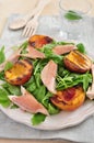 Salad with smoked trout Royalty Free Stock Photo