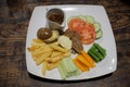 Salad Solo or Javanese steaks, soft beef preparations and boiled eggs are cooked rather sweet