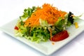 Salad with tomato, lettuce and carrot Royalty Free Stock Photo