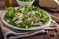 Salad with tomatoes and roasted nuts Royalty Free Stock Photo