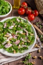 Salad with tomatoes and roasted nuts Royalty Free Stock Photo