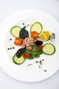 Salad with tunny and vegetable Royalty Free Stock Photo