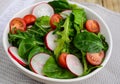 Salad -turnips and rocket leaves Royalty Free Stock Photo