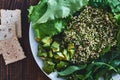 Salad from vegetables and greens Royalty Free Stock Photo