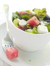 Salad from watermelon and feta