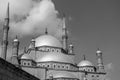 Saladin Citadel Mosque in Cairo black and white