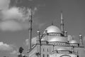 Saladin Citadel Mosque in Cairo black and white