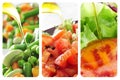 Salads collage Royalty Free Stock Photo