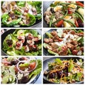 Salads Food Collage Royalty Free Stock Photo