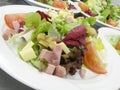 Salads with ham