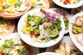 Salads on the holiday table Royalty Free Stock Photo