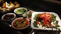 Salads and other Greek delicacies. Royalty Free Stock Photo
