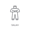 Salah linear icon. Modern outline Salah logo concept on white ba