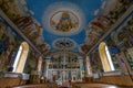 Salaj, Transylvania, Romania-May 15, 2018: beautiful painted interior of a orthodox church in Salaj county, Romania Royalty Free Stock Photo