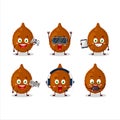 Salak cartoon character are playing games with various cute emoticons Royalty Free Stock Photo