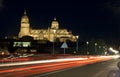 Salamanca cathedral at night