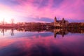 Salamanca Skyline view with Cathedral and Enrique Estevan Bridge on Tormes River, Spain Royalty Free Stock Photo