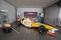 Salamanca, Spain - December 29 2017 : Fernando Alonso Renault R2 in museum of historic vehicles of Salamanca, Spain. Royalty Free Stock Photo