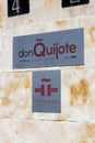 Signage of Don Quijote Spanish Language School in Salamanca, Spain