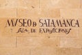 Handwritten sign on the wall in Salamanca in traditional style