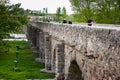 The historical Roman bridge of Salamanca also known as Puente Mayor del Tormes