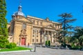 SALAMANCA, SPAIN, OCTOBER 5, 2017: View of church of San Sebastian and anaya palace at Salamanca, Spain