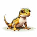 Simple Salamander Clip Art With White Margins