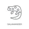 salamander linear icon. Modern outline salamander logo concept o