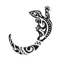 Salamander tattoo in Maori style. Vector illustration EPS10 Royalty Free Stock Photo