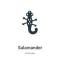 Salamander vector icon on white background. Flat vector salamander icon symbol sign from modern animals collection for mobile